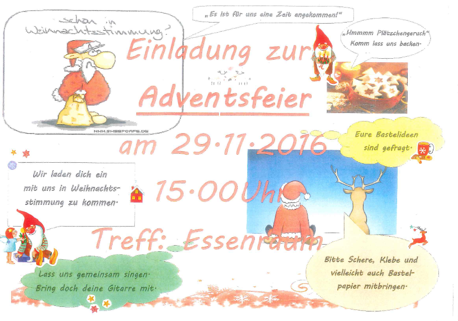 Einladung Adventsfeier