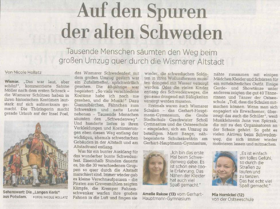 Schwedenfest Artikel Nicole Hollatz